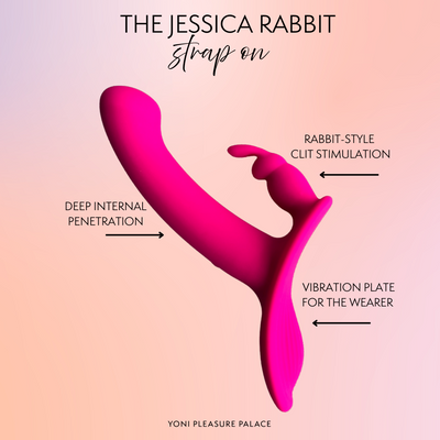 The Jessica Rabbit Strap-On & Harness - Dual Stimulation