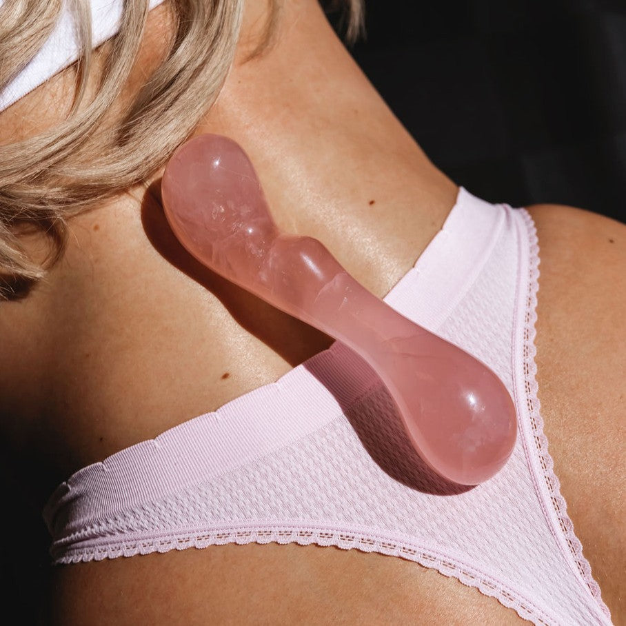 AMOR Rose Quartz Crystal Pleasure Wand