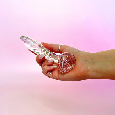 The Aphrodite - Rose Glass Pleasure Wand