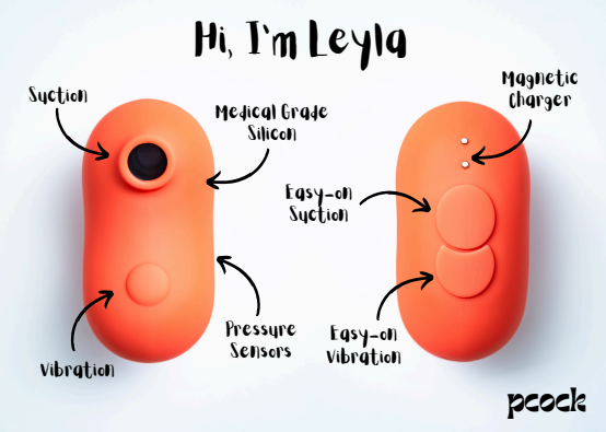 The Leyla - Hands-Free Clit Suction Vibrator by Pcock