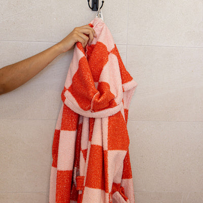 Splash Waterproof Robes - Bubblegum Pink & Sweet Strawberry Red