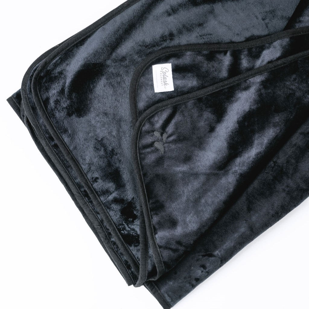 Waterproof Splash Blanket™️ - Black on Black Double Veluxe