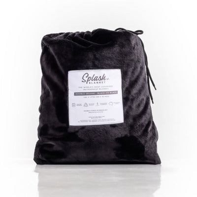 Waterproof Splash Blanket™️ - Black on Black Double Veluxe