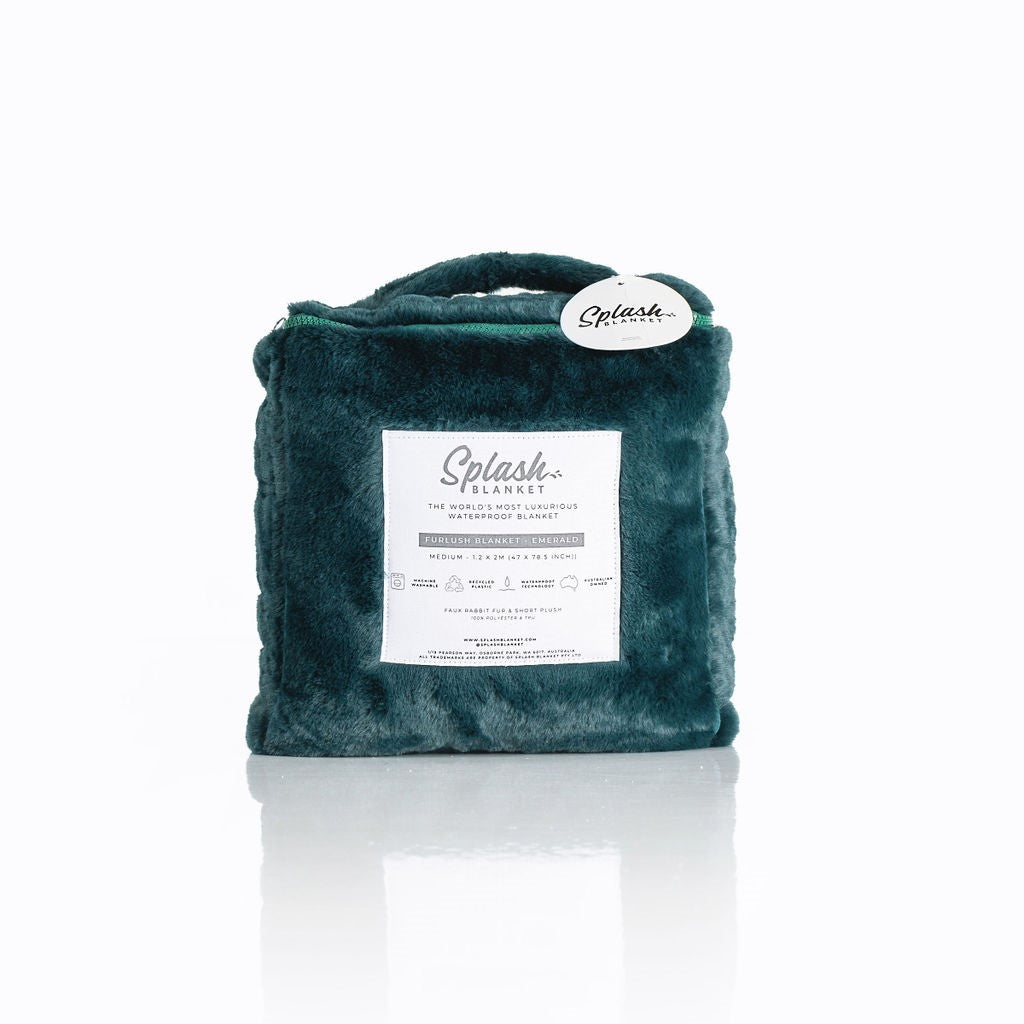 Furlush Waterproof Splash Blanket™ - Emerald Green