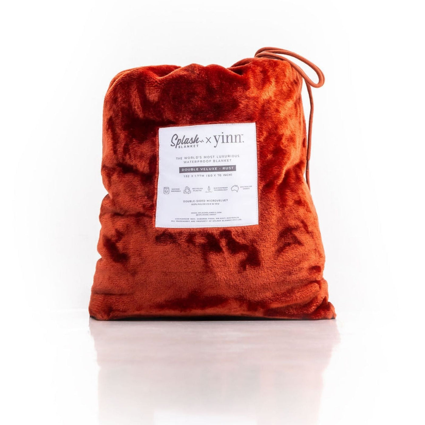 Waterproof Splash Blanket X Yinn™️ - Rust Double Veluxe