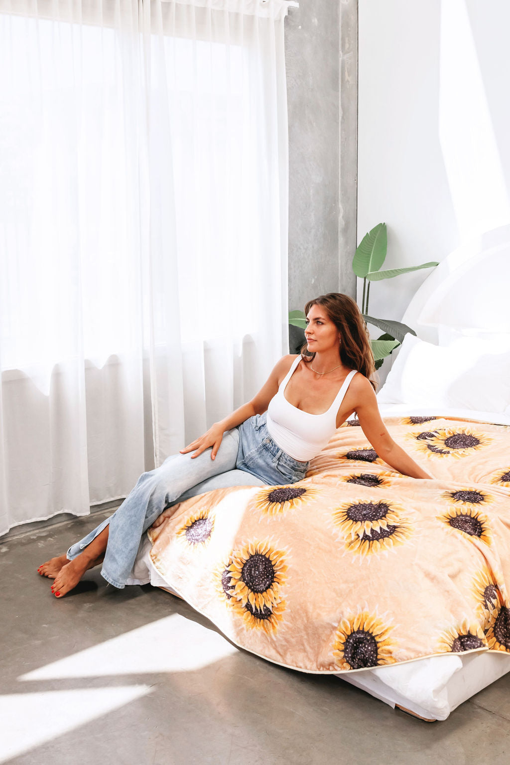 The Sunflower Splash Blanket (2m round)