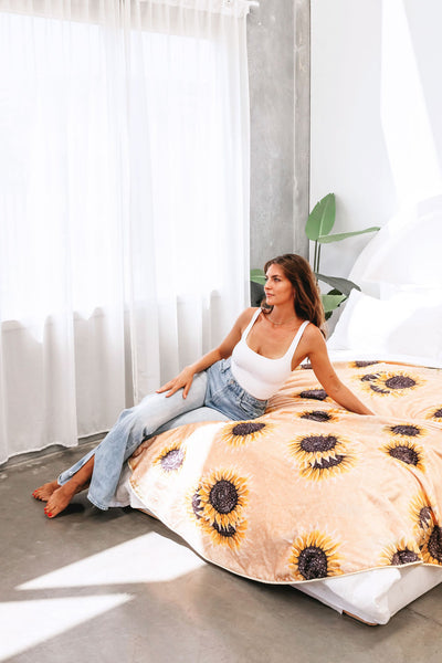 The Sunflower Splash Blanket (2m round)