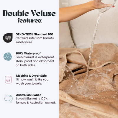 Waterproof Splash Blanket™️ - Fawn Double Veluxe