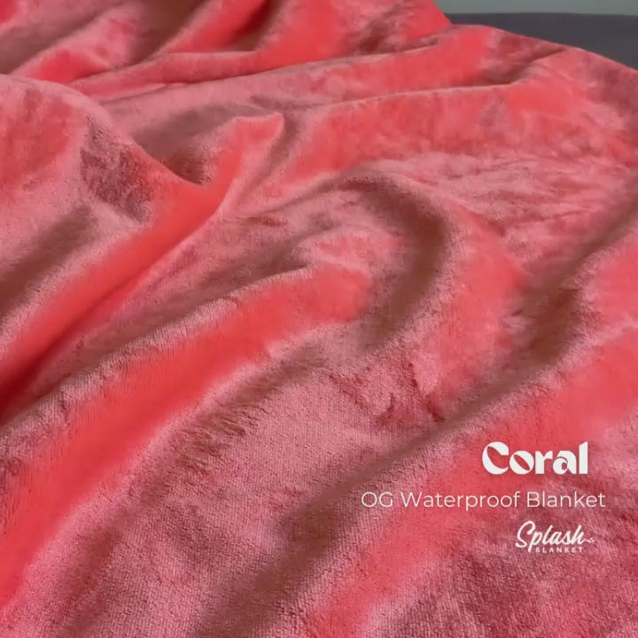 Waterproof Splash Blanket™️ - Coral Double Veluxe