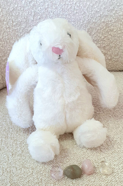 Crystal Toy Fluffy Bunny - Includes 4 crystals