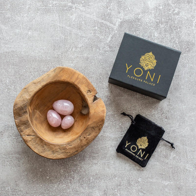 Rose Quartz Yoni Eggs - Set of Three