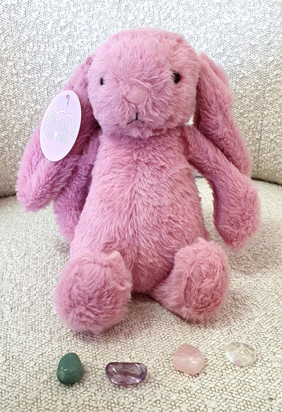 Crystal Toy Fluffy Bunny - Includes 4 crystals
